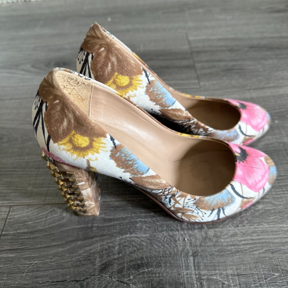 J Crew Collection Studded Floral Etta Pumps High Heels Limited Edition Sz 7.5 - Picture 4 of 7